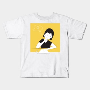 Woman of Thinking Ideas Kids T-Shirt